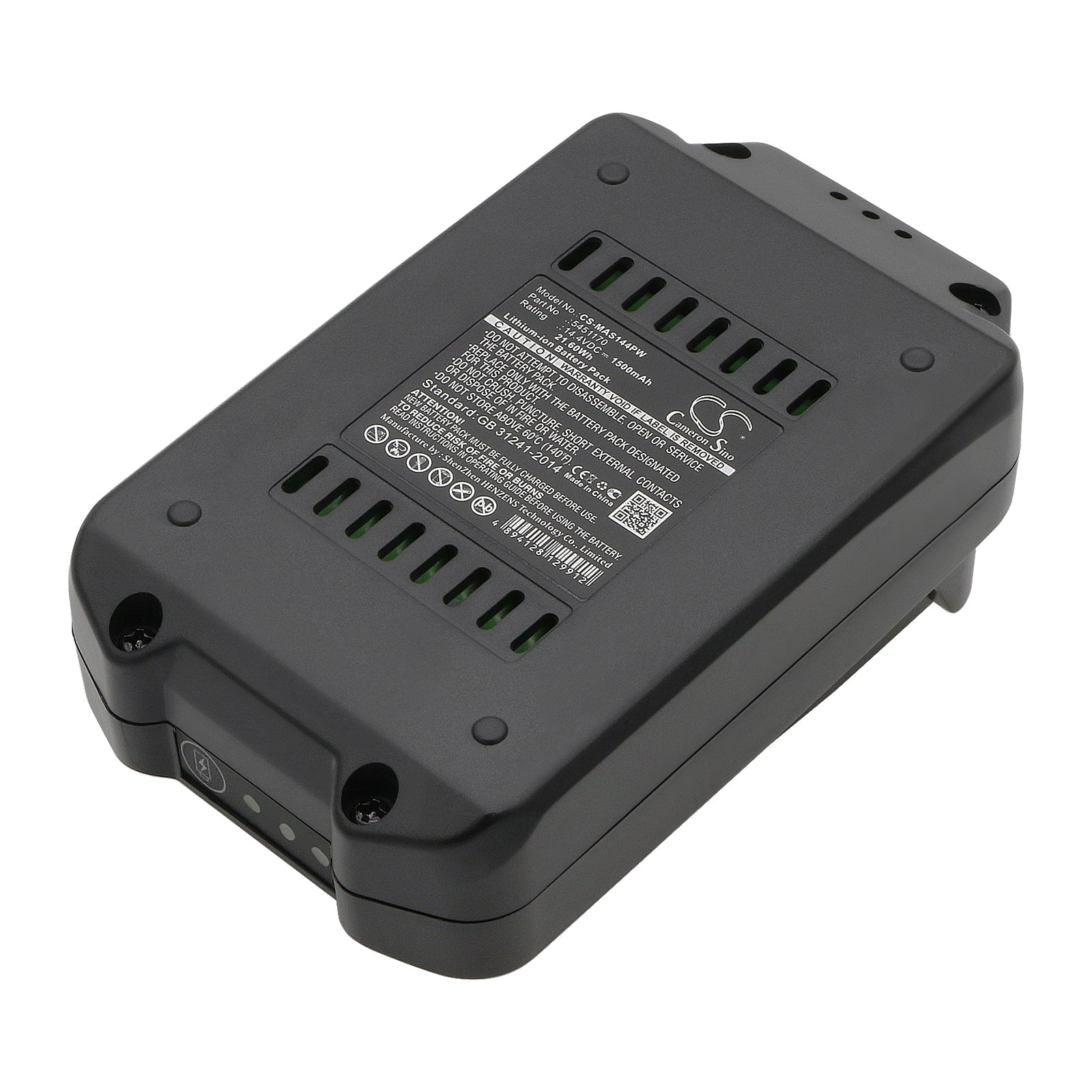 14.4V 1500mAh Li-ion Replacement Battery for Meister Craft MAS144, MAS144VL, 5450880 Cordless Power Tools
