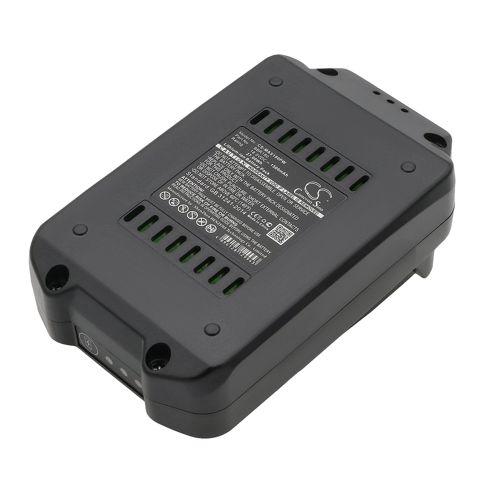 18V 1500mAh Li-ion Replacement Battery Pack for Meister Craft MAS180 & MAS18VL-2 Cordless Power Tools
