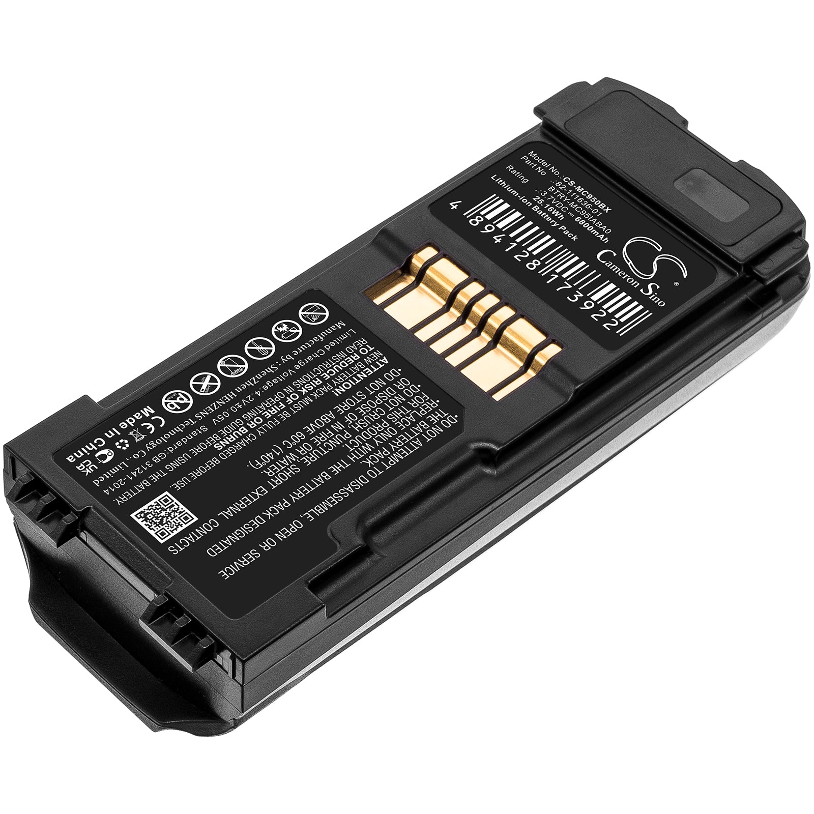6800mAh Extended Battery for Symbol MC9500 Series Barcode Scanners - 3.7V Li-ion Replacement Power Solution