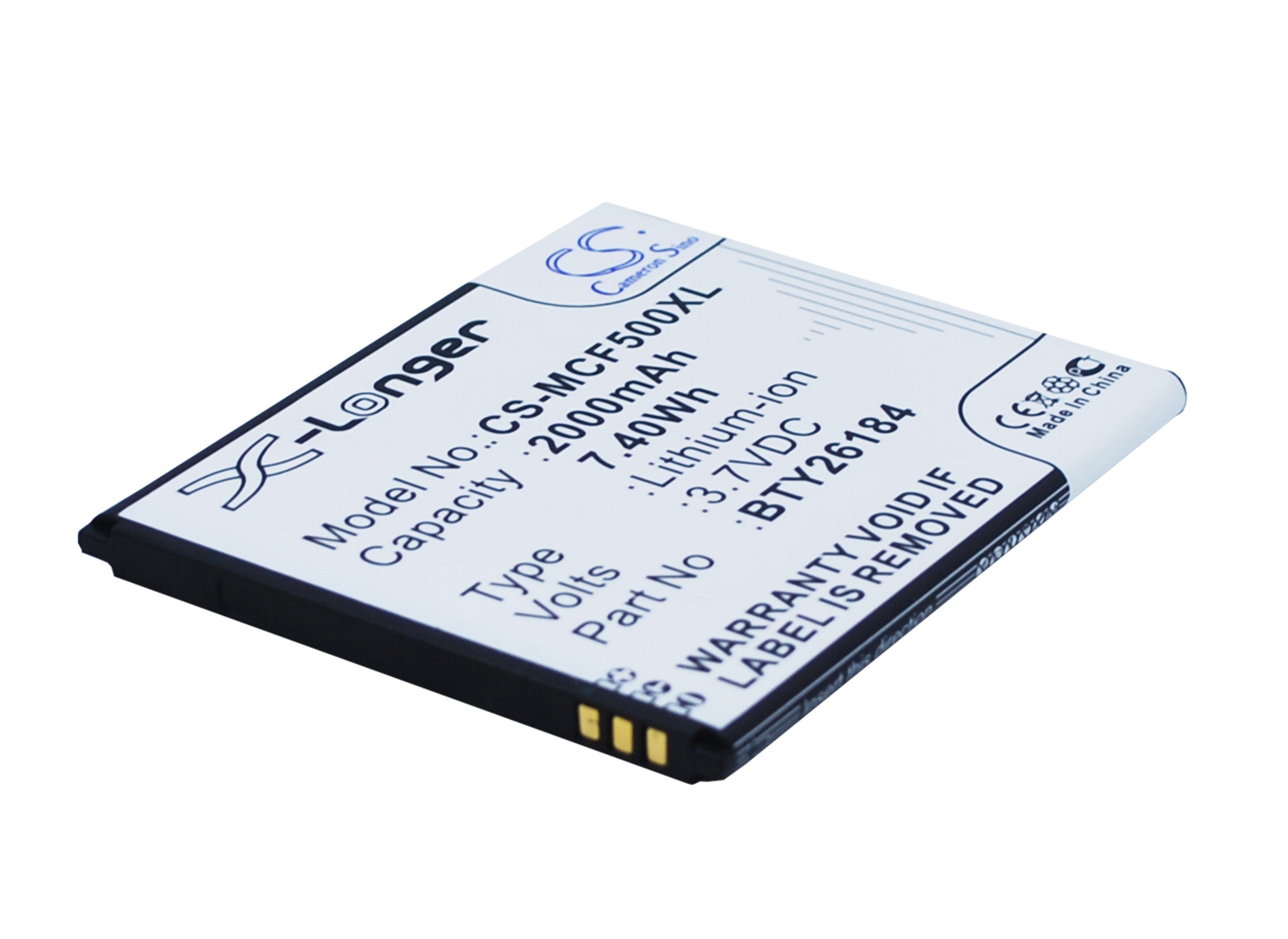 2000mAh Replacement Battery for Mobistel Cynus F5 MT8201w MT8201S Smartphone - 3.7V Li-ion Battery