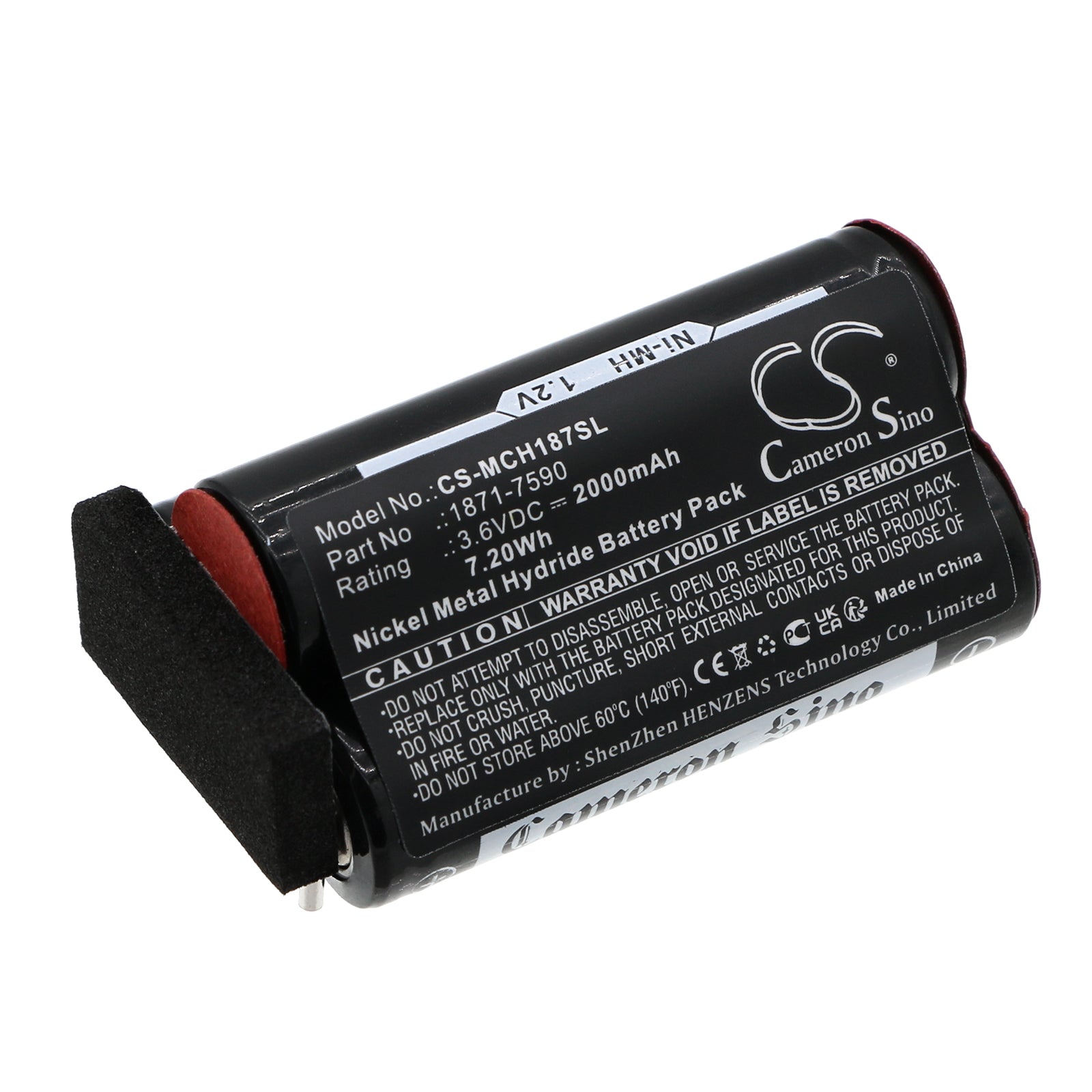 2000mAh 3.6V Ni-MH Replacement Battery for Moser ChromStyle 1871/1872 Clipper & Wella Academy ChromStyle