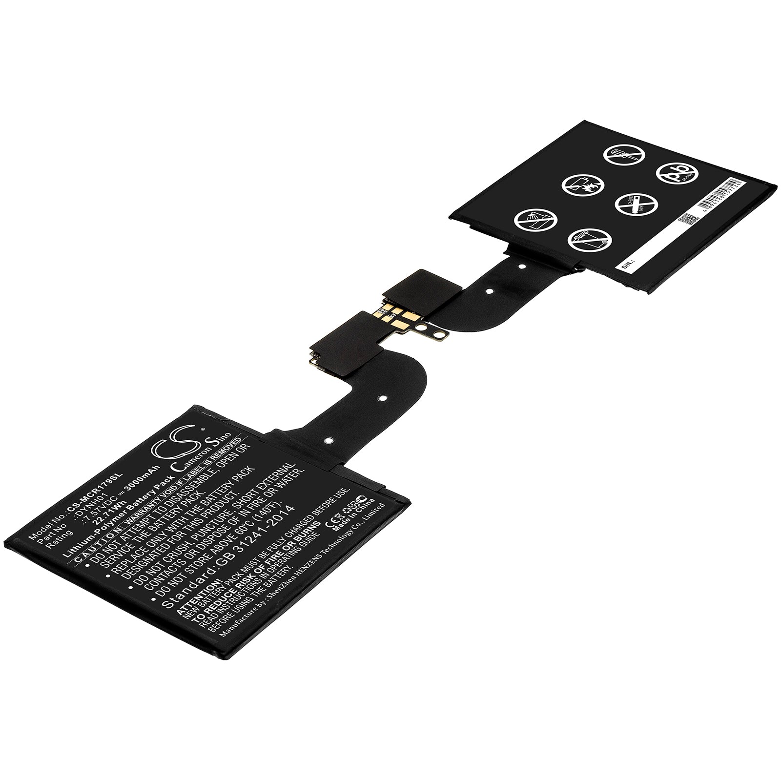 3000mAh Replacement Battery for Surface Book 2 15" 1793 Tablet - 22.71Wh, 7.57V DYNH01