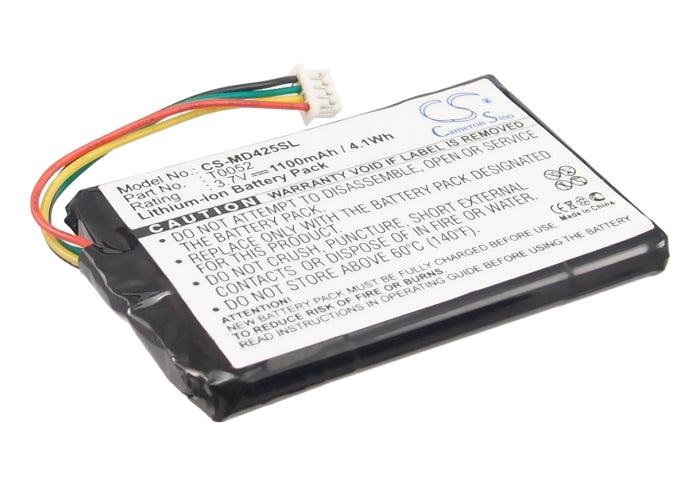 1100mAh Replacement Battery for Medion GoPal P4425 P4225 GPS Navigator, 3.7V Li-ion - T0052
