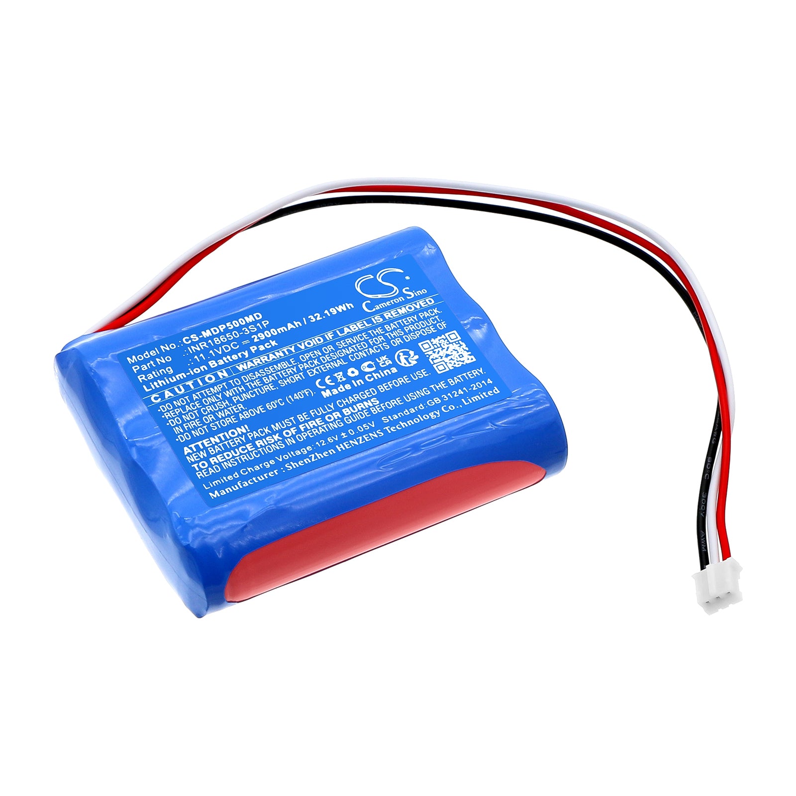 2900mAh Replacement Battery for Medcaptain HP-30, SYS-50, HP-60 Syringe Pump - 11.1V Li-ion Power