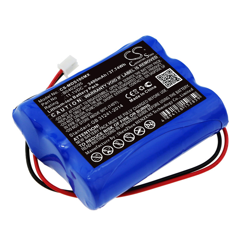 3400mAh Replacement Battery for Medsonic MSCPR-1A Medical Device - 11.1V Li-ion