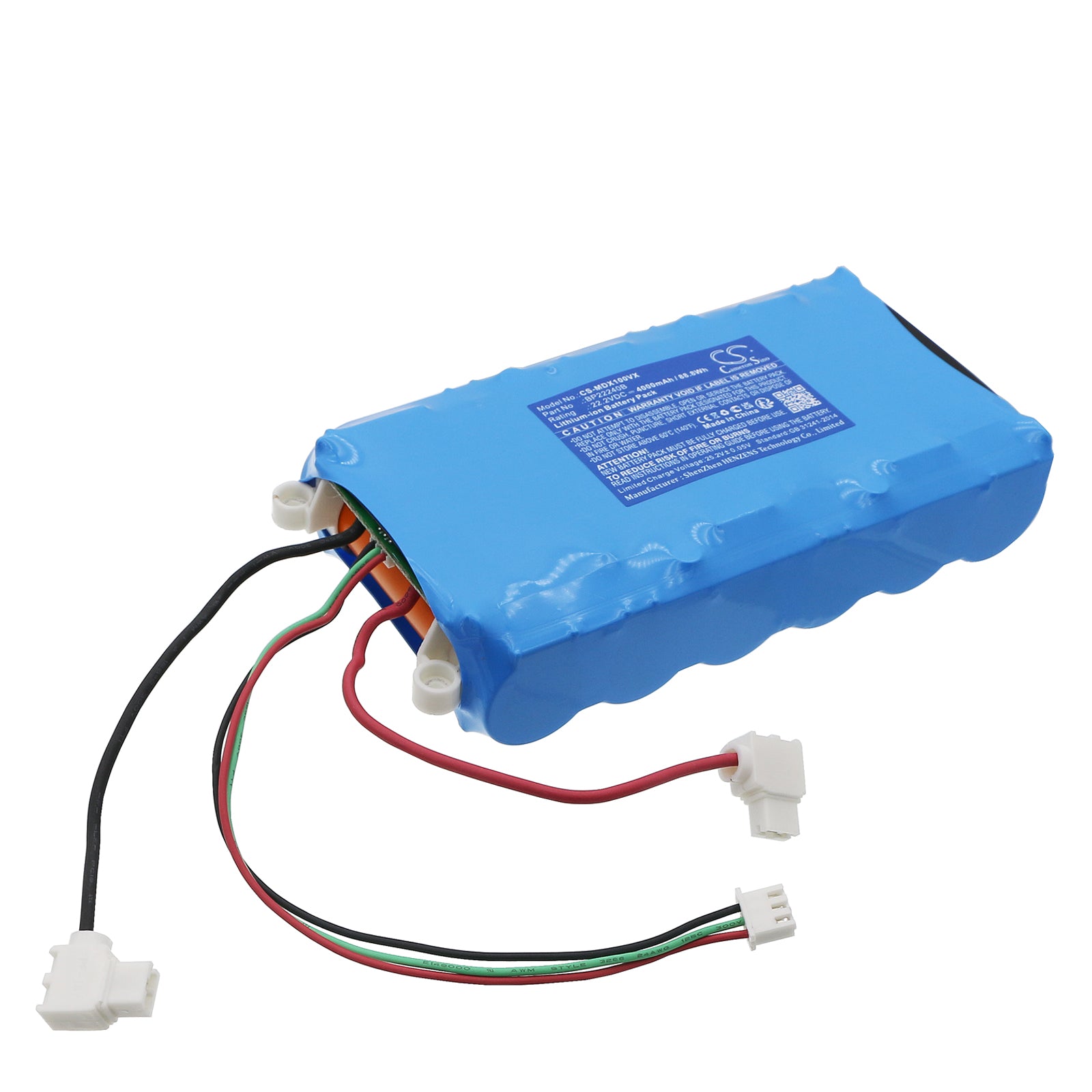 4000mAh 22.2V Li-ion Replacement Battery for Media X10 Pro & G6 Pro Vacuum Cleaners - BP22240B