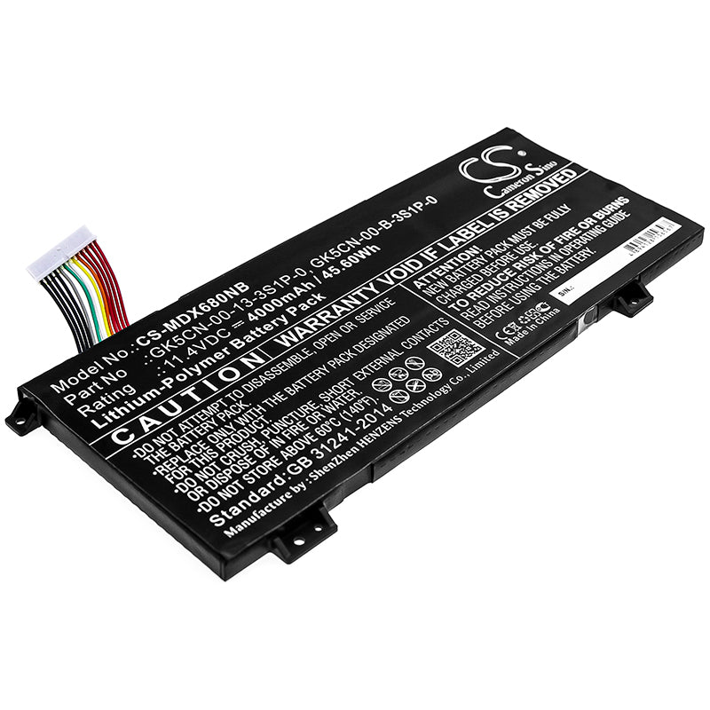 4000mAh Laptop Battery - Machenike F117 & Mechrevo Z2 Air Replacement, 11.4V 45.6Wh Li-Polymer