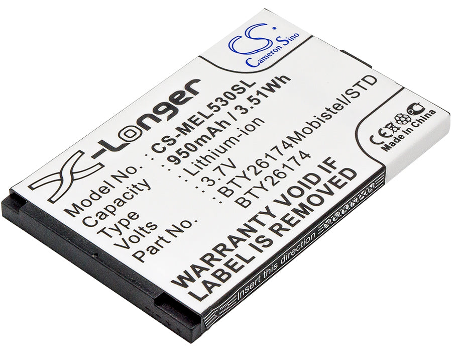 950mAh Replacement Battery for Mobistel EL530 & EL530 Dual Smartphone - 3.7V Li-ion Power - Mobile Phone Application