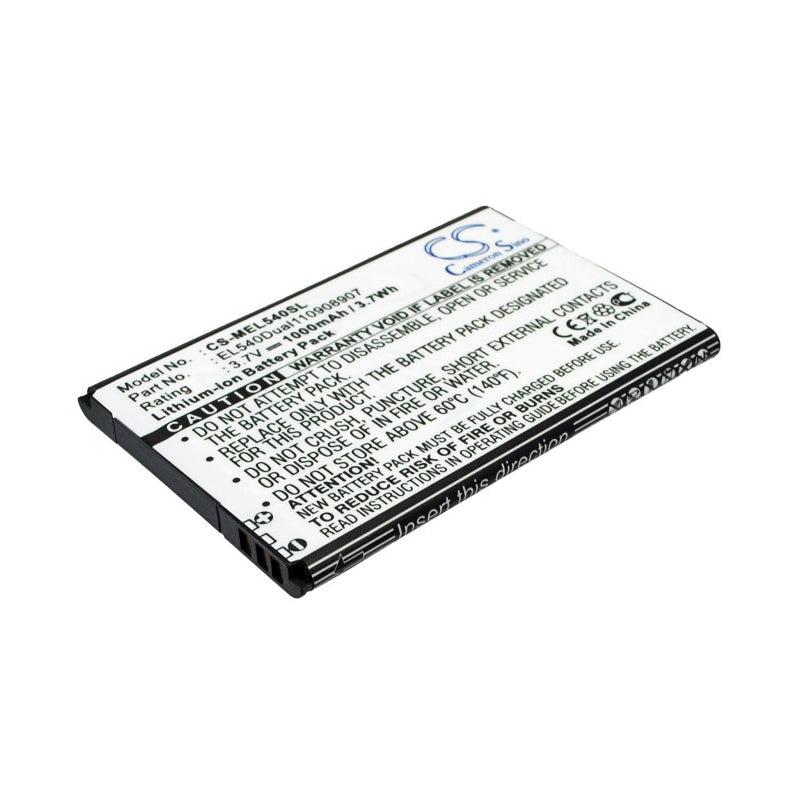 1000mAh 3.7V Li-ion Replacement Battery for Emporia EL540 & Mobistel EL540Dual PDA - Exact Fit