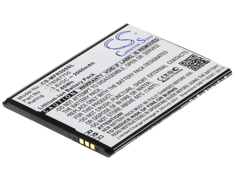 2000mAh 3.8V Li-ion Replacement Battery for KAZAM Thunder 350L, Mobiwire Ahiga/Pegasus & SFR Startrail 5