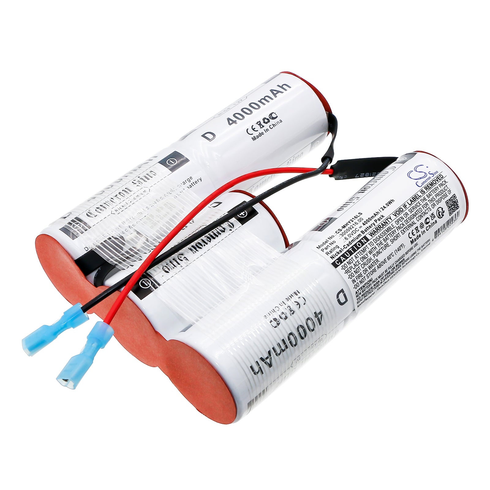 6.0V 6000mAh NiCD Emergency Light Battery - Tiga IL60, IL600, IL800 & Mica Halogen Y216F Replacement
