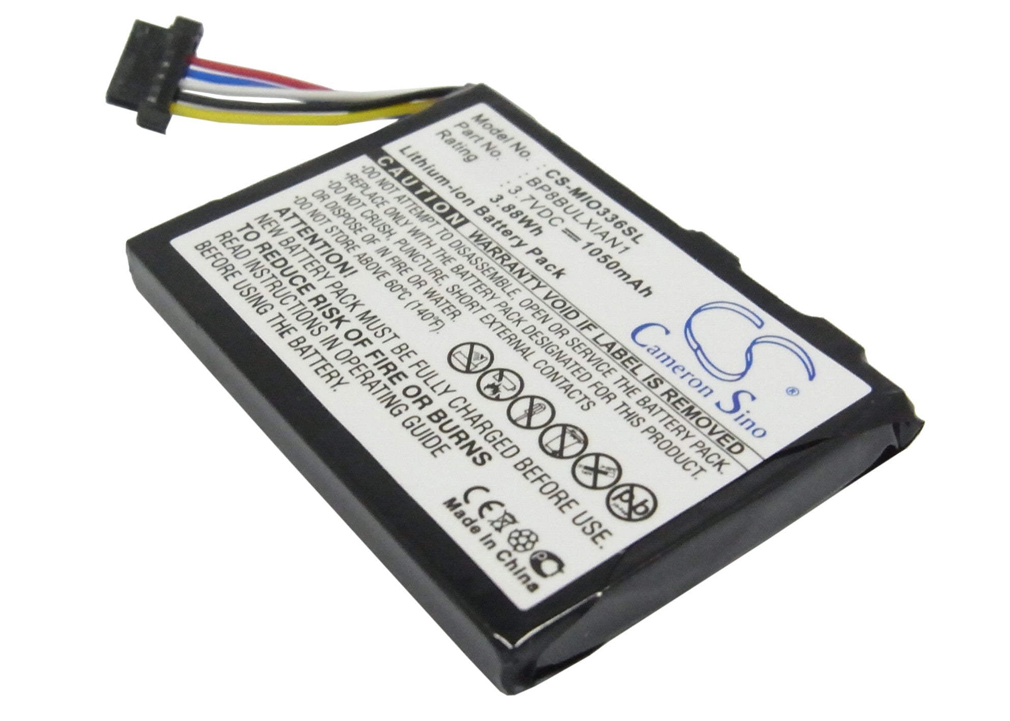 1050mAh 3.7V Li-ion Replacement Battery for Digiwalker 950 PNA, Mio 336, Medion MD2910, Viewsonic V35 Pocket PC