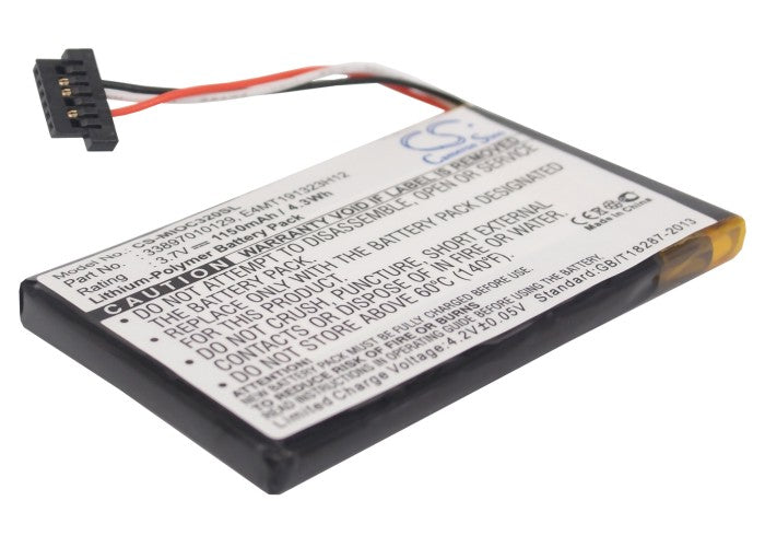 1150mAh 3.7V Li-Polymer Replacement Battery for Mio C320, C520, C720, C800 GPS Navigators