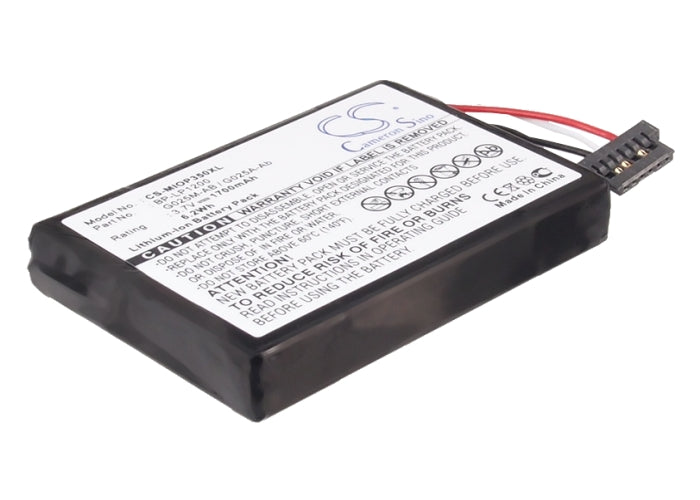 1700mAh GPS Replacement Battery for Medion, Navman Pin, Mio Spirit, Navigon PNA 4000 - 50x35x7mm, 3.7V