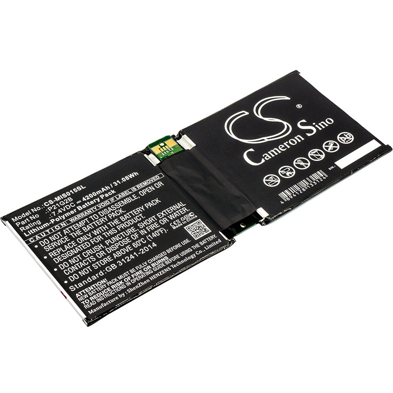 31.08Wh 4200mAh Replacement Battery for Microsoft Surface 2 RT2 1572 Tablet - 7.4V Li-Polymer