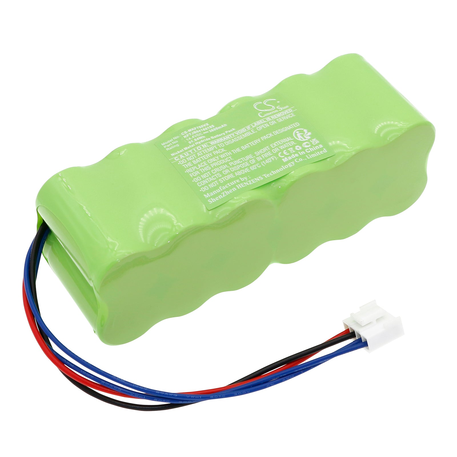 3600mAh NiMH 14.4V Battery for Mamirobot Vacuum KF7, K7, KF5, 416, 461, K3 - High-Capacity Replacement
