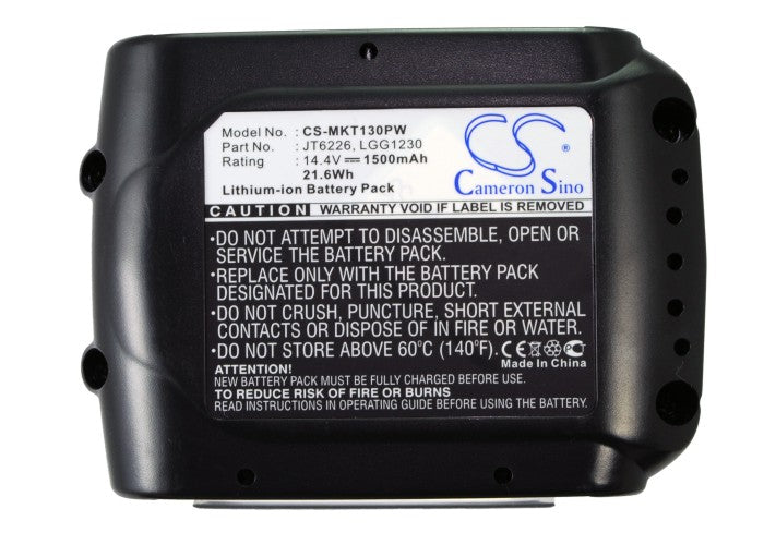 14.4V 1500mAh Li-ion Replacement Battery for DOLMAR/Makita Power Tools, Fits AH-3756, BTD134D, BL1430 & More