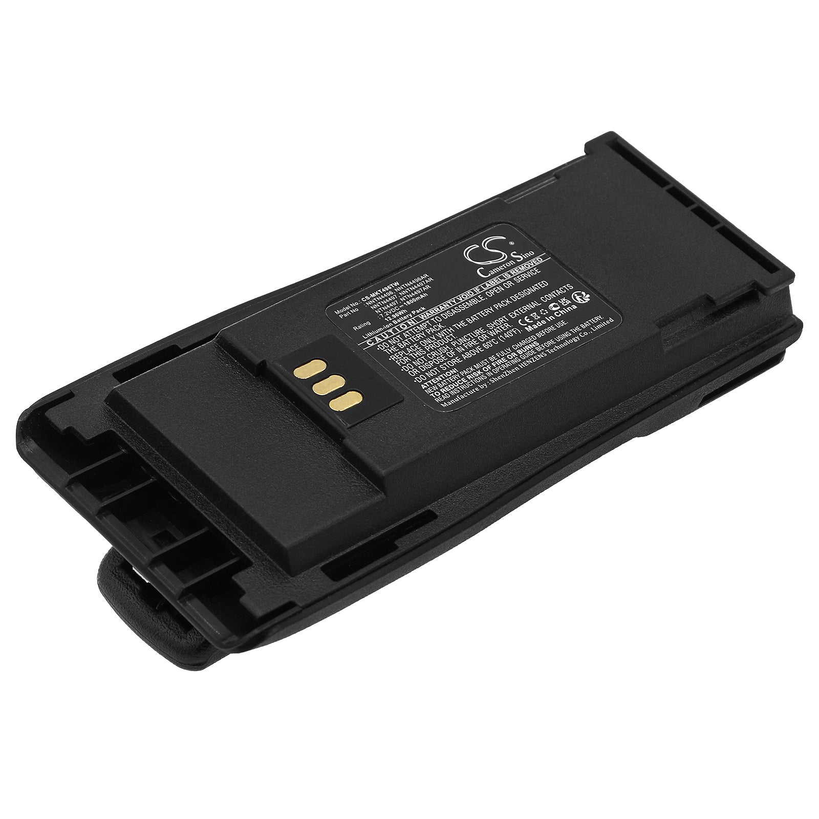 1800mAh Li-ion 7.2V Replacement Two-Way Radio Battery for Motorola CP200, CP340, CP380, EP450, PR400 - NNTN4496