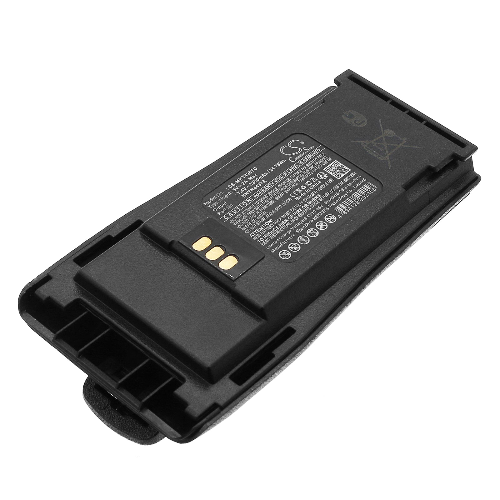7.4V 3350mAh Li-ion Replacement Battery for Motorola CP200, CP250, PR400, CP140 Two-Way Radios