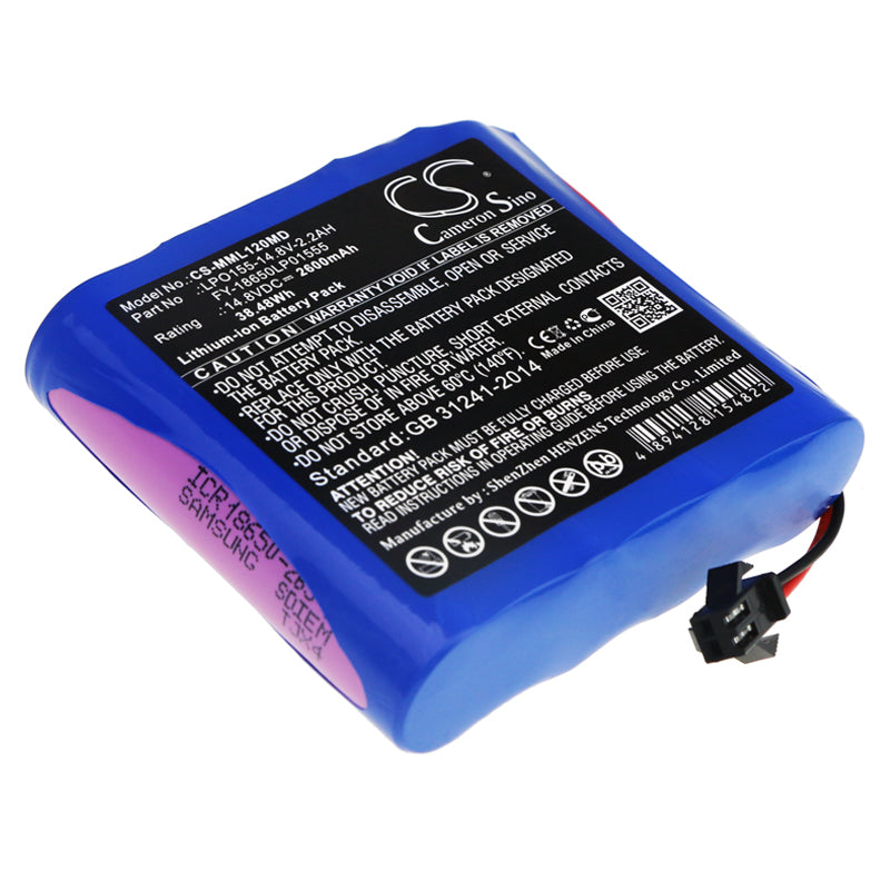 2600mAh Replacement Battery for Million ML1500 & ML1200 Medical Devices - 14.8V Li-ion