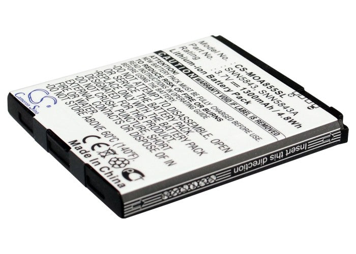 1300mAh 3.7V Li-ion Replacement Battery for Motorola Droid, Cliq, Milestone, XT701 & XT610 Smartphones