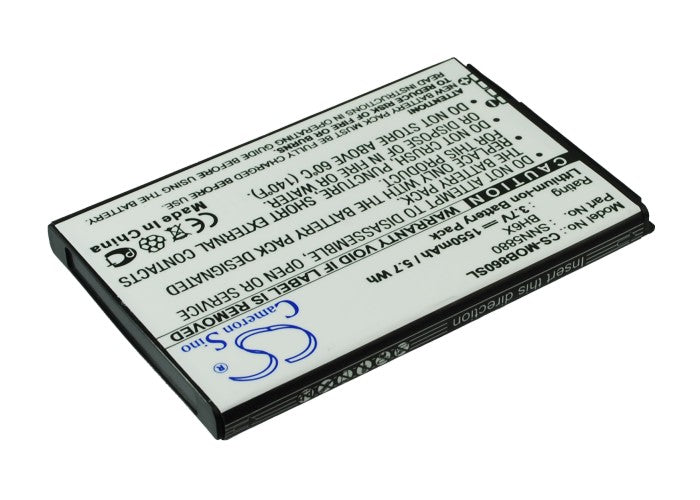1550mAh Replacement Battery for Motorola Atrix 4G, Droid X2, Bionic - 3.7V Li-ion - BH6X/SNN5880