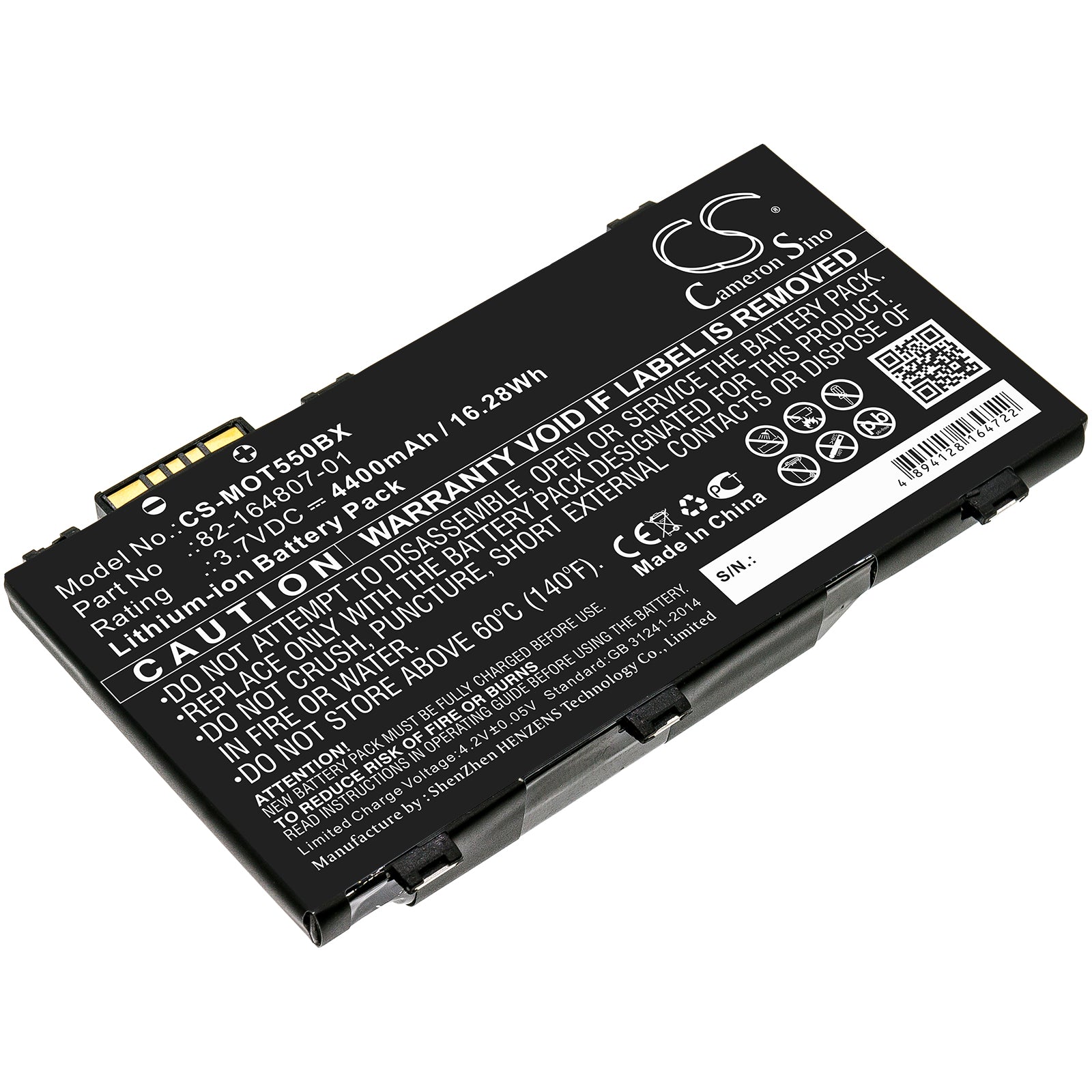 4400mAh Extended Battery for Motorola TC55, ES85, Zebra RFD8500, Symbol MC36 Scanners - Replacement Power Pack