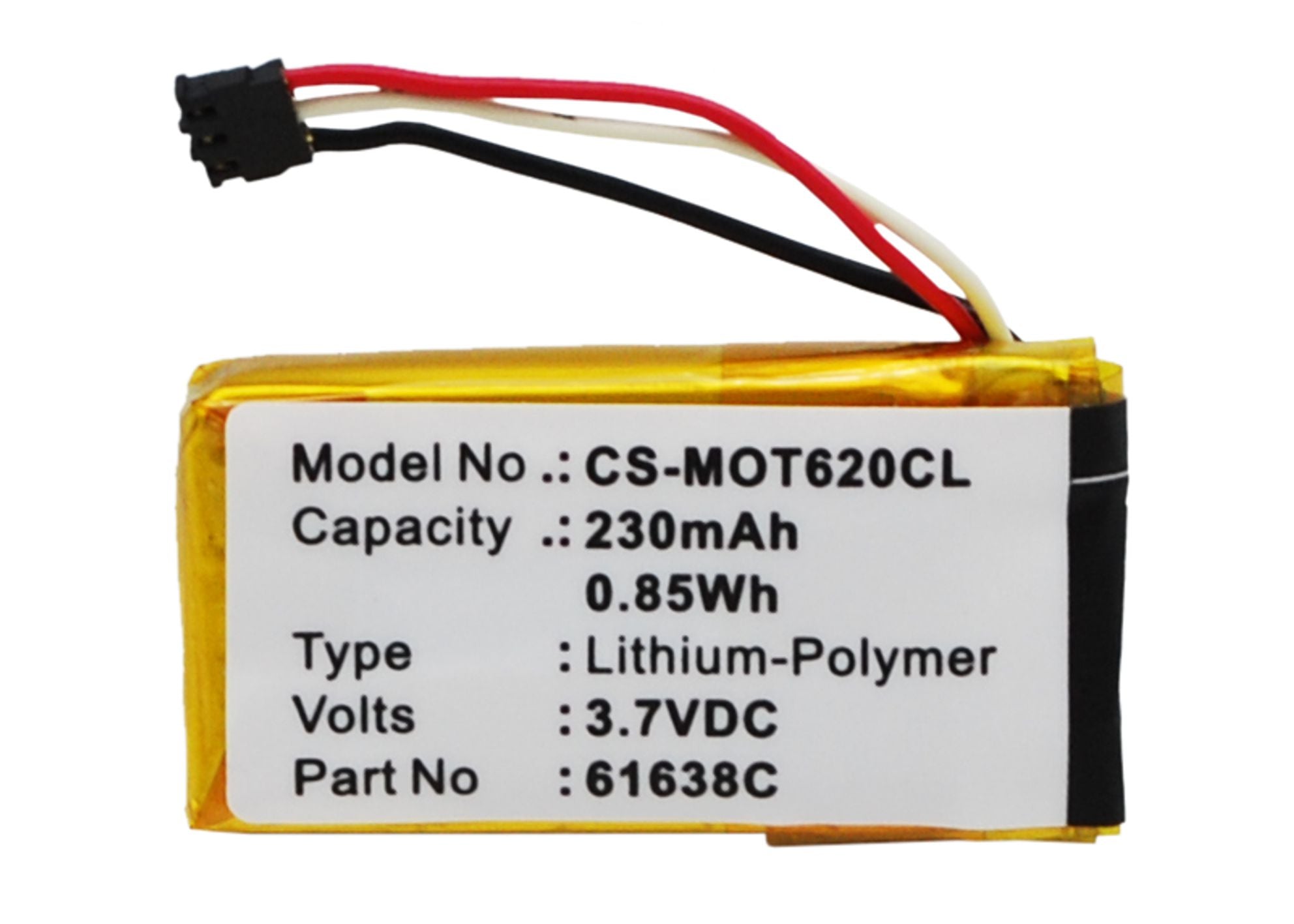 230mAh 3.7V Replacement Battery for Motorola DECT 6.0 IT6 IT6-2 Motoactv Cordless Phone - Extended Life