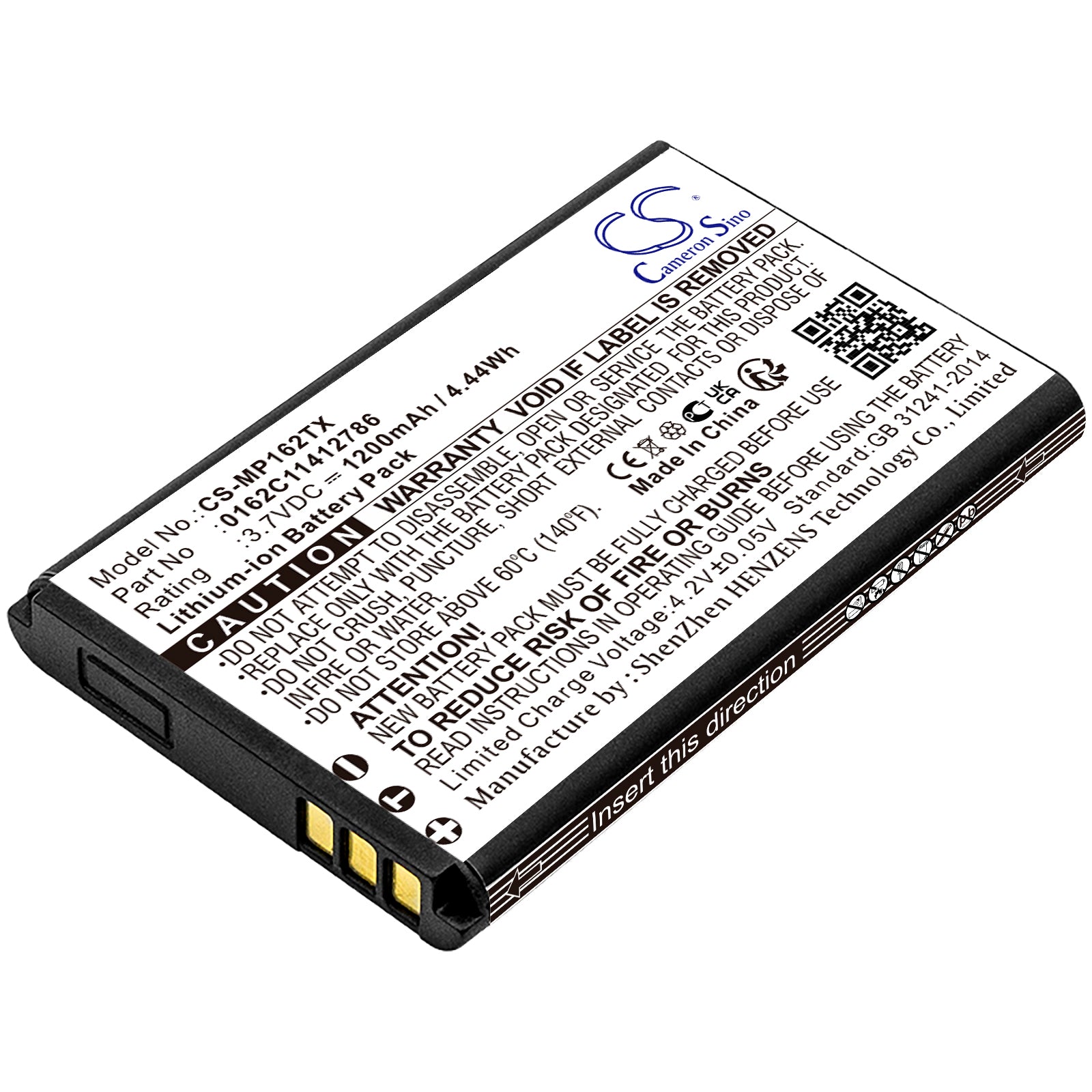1200mAh Li-ion Battery for MX Pro TV-Box Remote, Rii i18/i8 Air Mouse, 3.7V, 4.44Wh, 53x33.9x5.7mm Replacement
