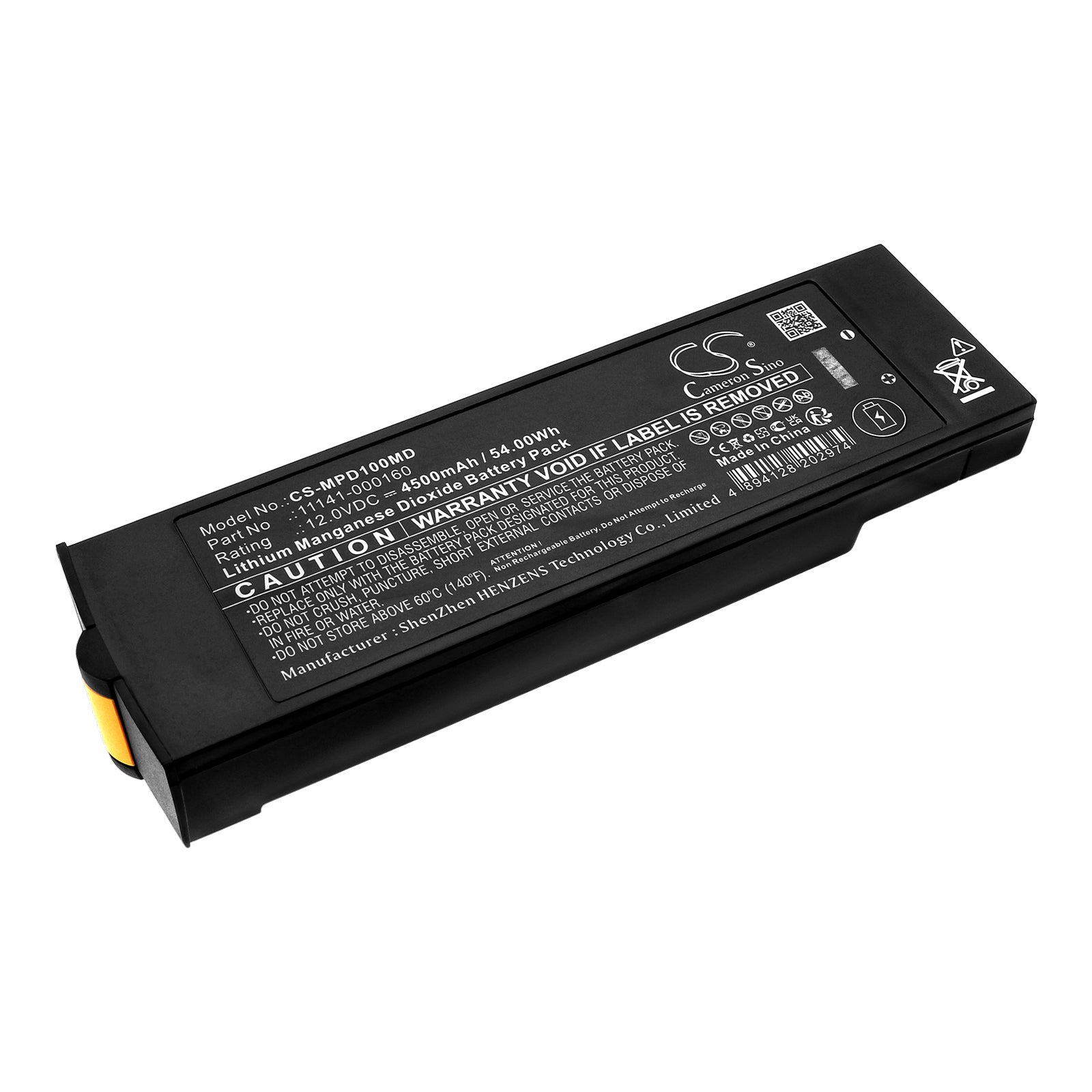 12V 4500mAh Li-MnO2 Replacement Battery for Medtronic Physio-Control LifePak 1000 Defibrillator