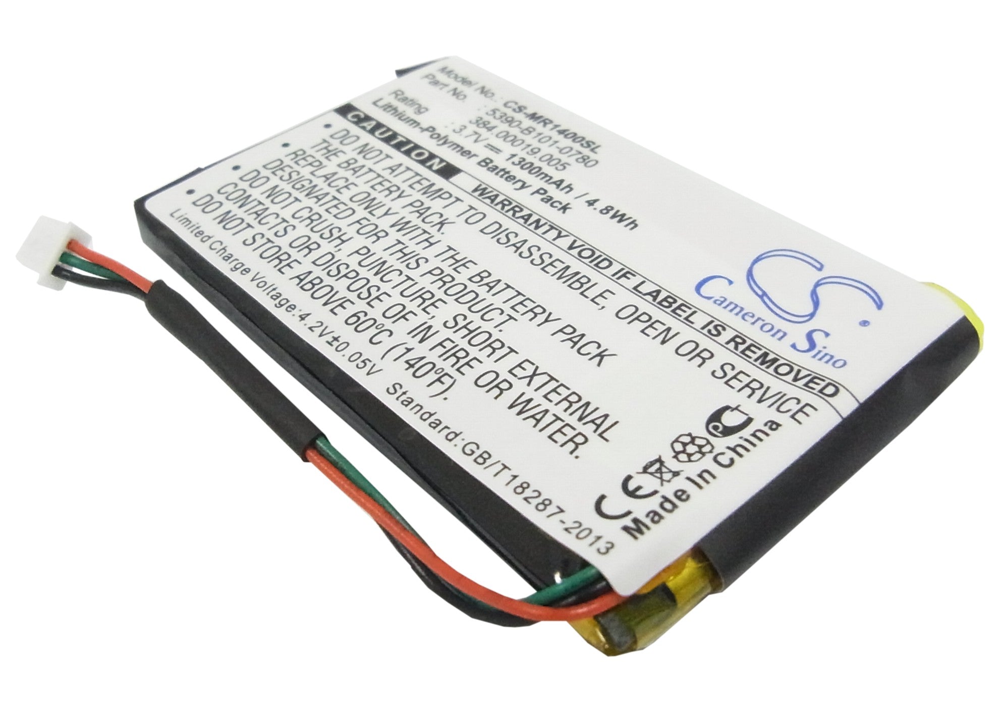 3.7V 1300mAh Li-Polymer Replacement Battery for Magellan RoadMate 1400 GPS Navigation Devices
