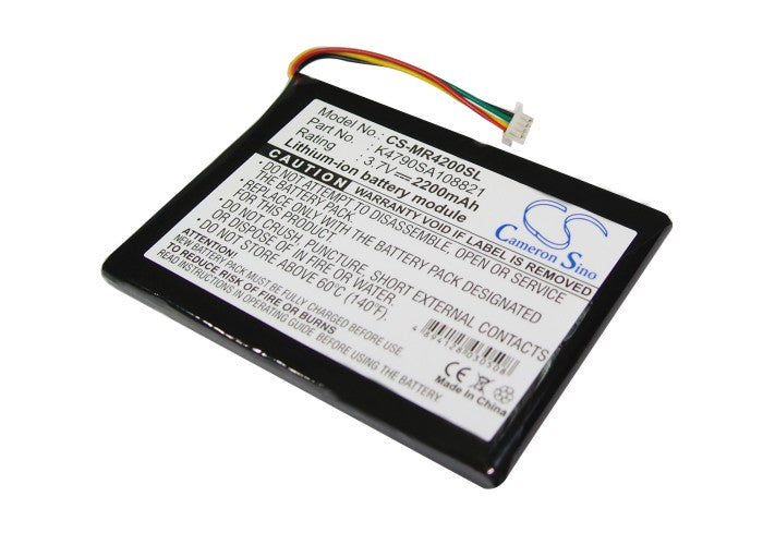 2200mAh Replacement Battery for Magellan Maestro 4200 GPS Navigator - 3.7V Li-ion GPS Battery Pack