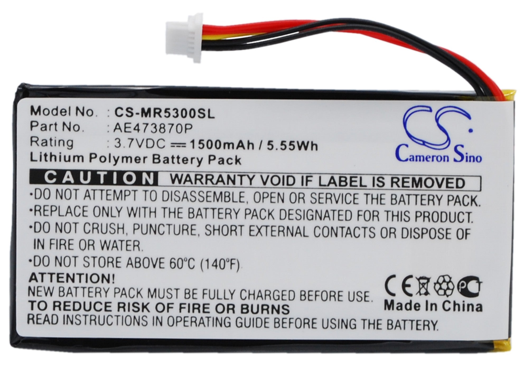 1500mAh GPS Battery for Magellan Maestro 5300/5310/Elite 5340 Navigator - 3.7V Li-Polymer Replacement