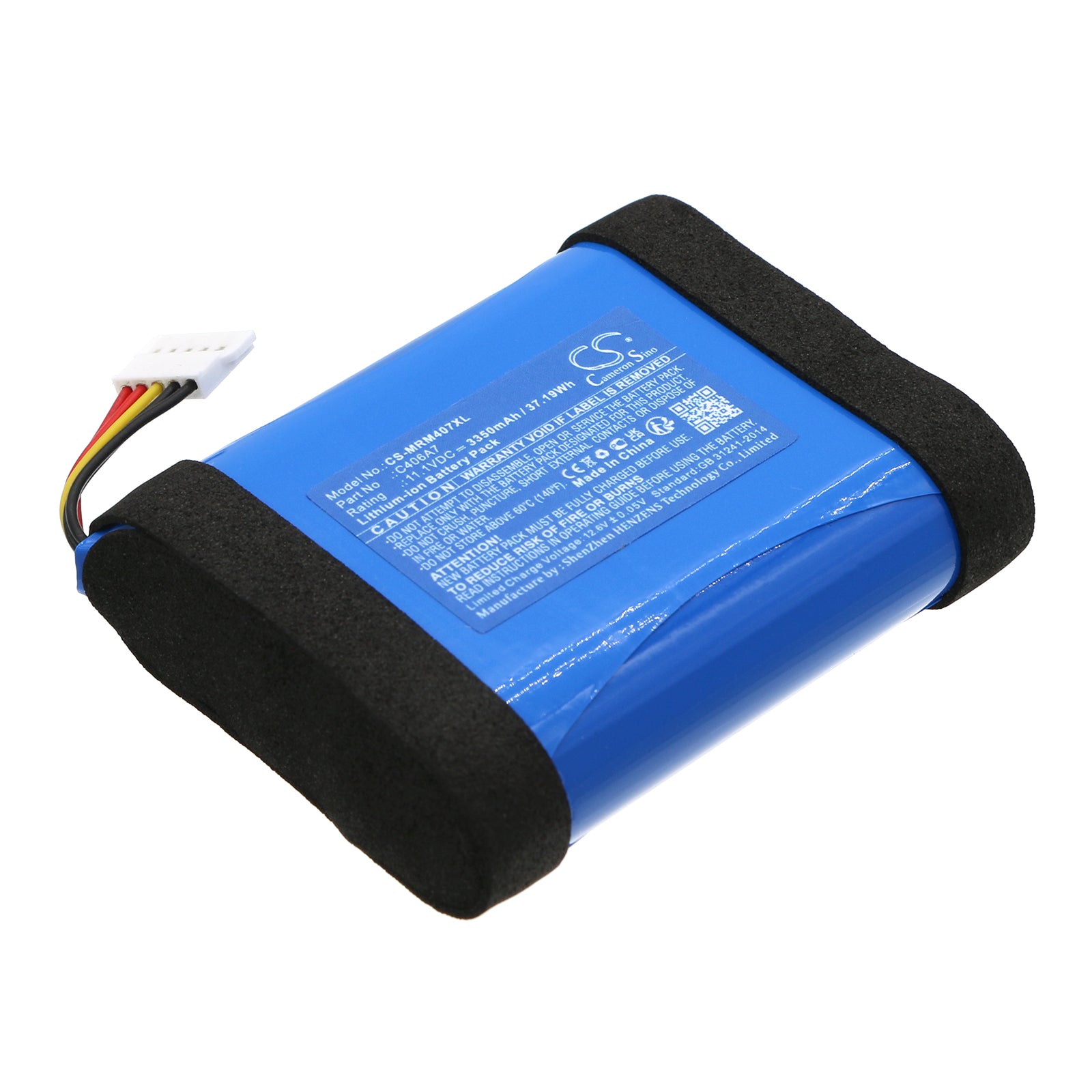 Replacement 3350mAh Battery for Marshall Middleton Speaker, 11.1V Li-ion, C406A7/A1