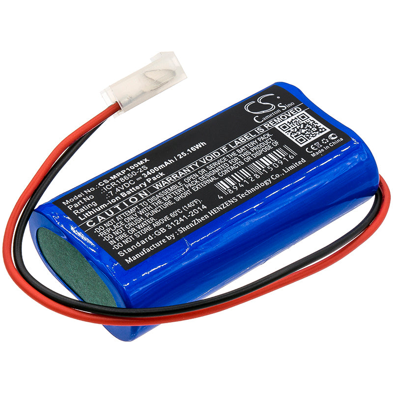 3400mAh Li-ion Replacement Battery for Mindray SP1 Syringe Pump - 7.4V, 25.16Wh Medical Grade