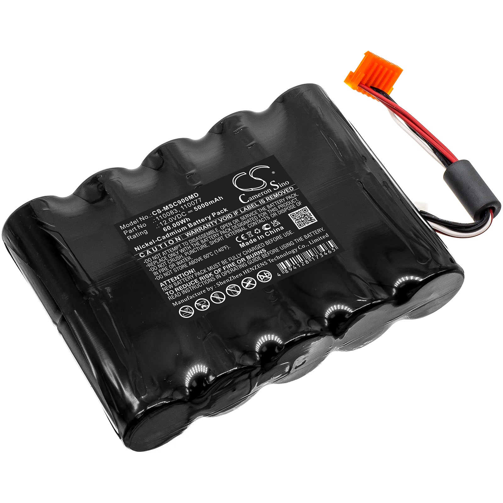12V 5000mAh Ni-CD Replacement Battery for Siemens SC7000 & SC9000 Medical Monitors - 60Wh Emergency Power