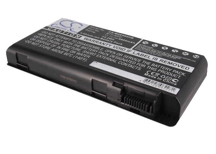 6600mAh Laptop Battery for Medion Erazer & MSI GX/GT Series - 11.1V Li-ion Replacement
