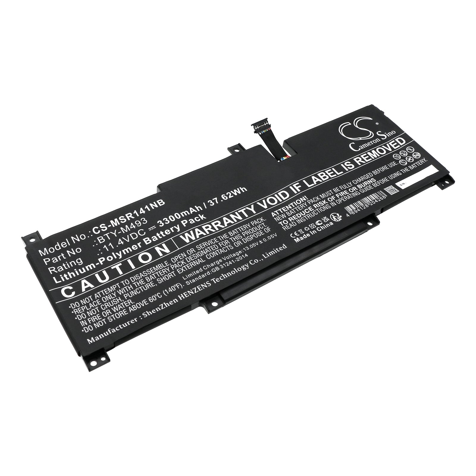 3300mAh Battery for MSI Modern 14 B11 Series Laptops - 11.4V 37.62Wh Li-ion Replacement