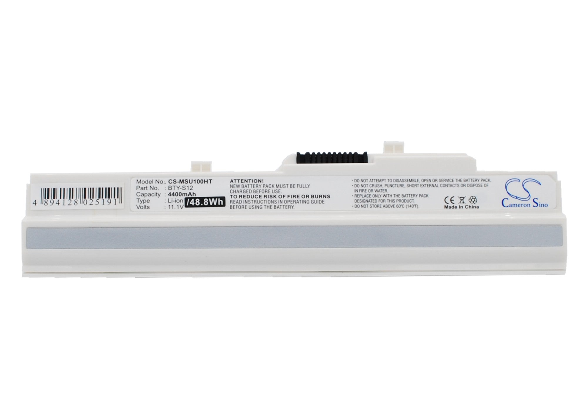 4400mAh Laptop Battery for Advent 4211/4212 & MSI Wind U100/U120 - 11.1V Li-ion Replacement
