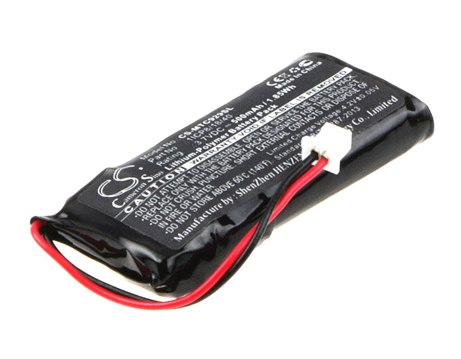 500mAh Replacement Battery for Midland BT City & C929.01 Wireless Headsets - 3.7V Li-Polymer Battery