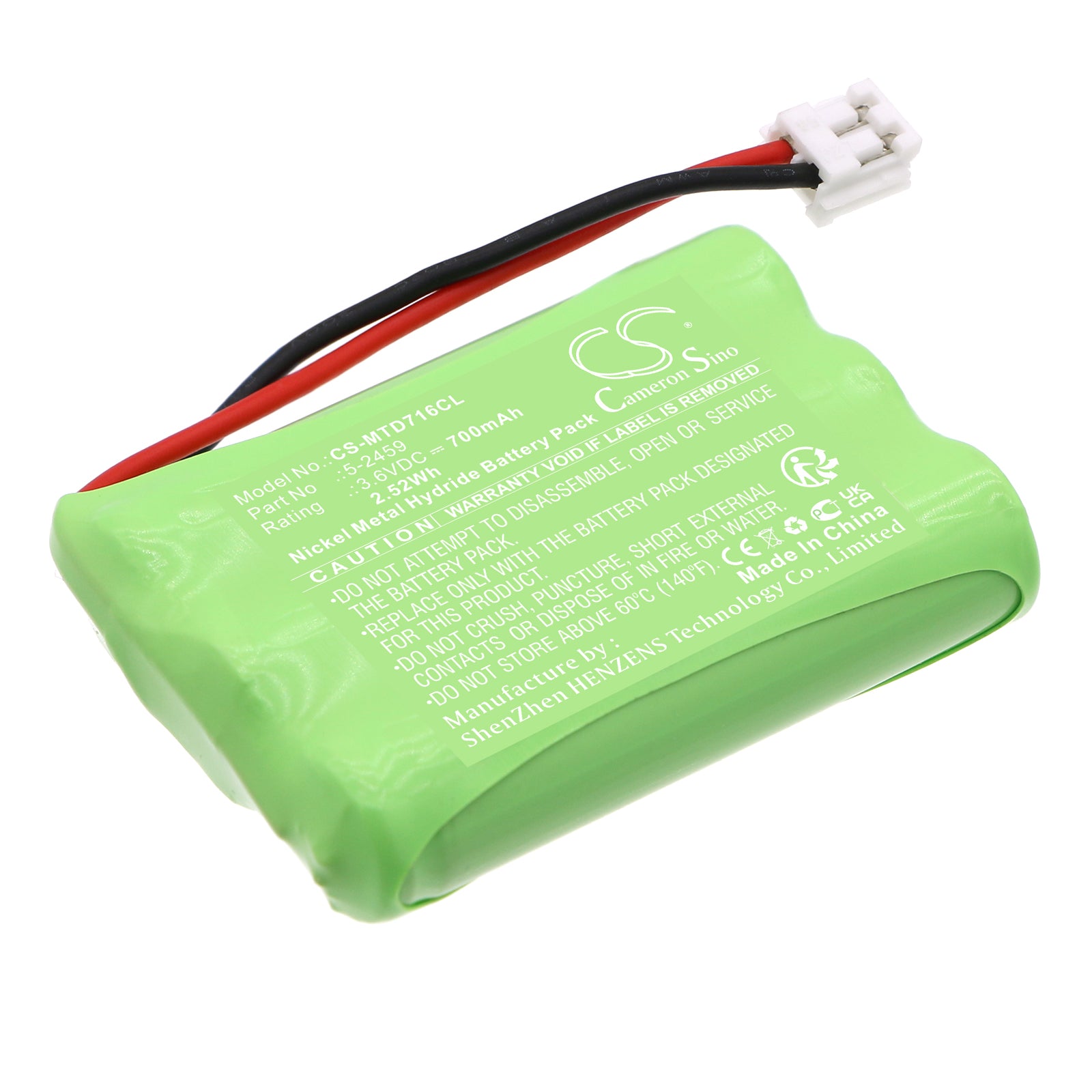 700mAh Ni-MH Cordless Phone Battery 3.6V for AT&T Clarity GE Lucent Motorola RCA Radio Shack - Replacement E1937B