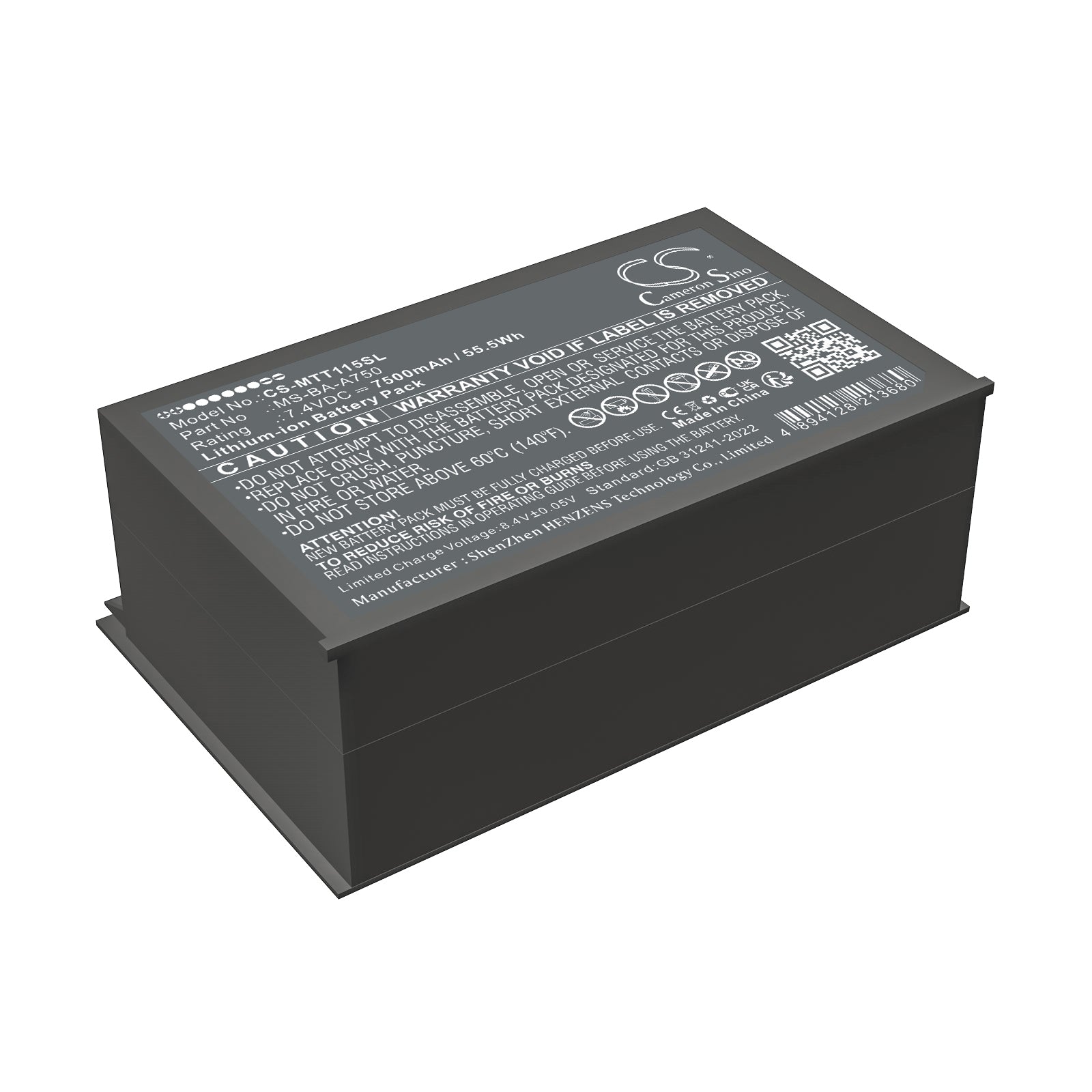 7500mAh Li-ion Replacement Battery for Micsig STO1000/2000 Oscilloscope Series, 7.4V 55.5Wh - MS-BA-A750