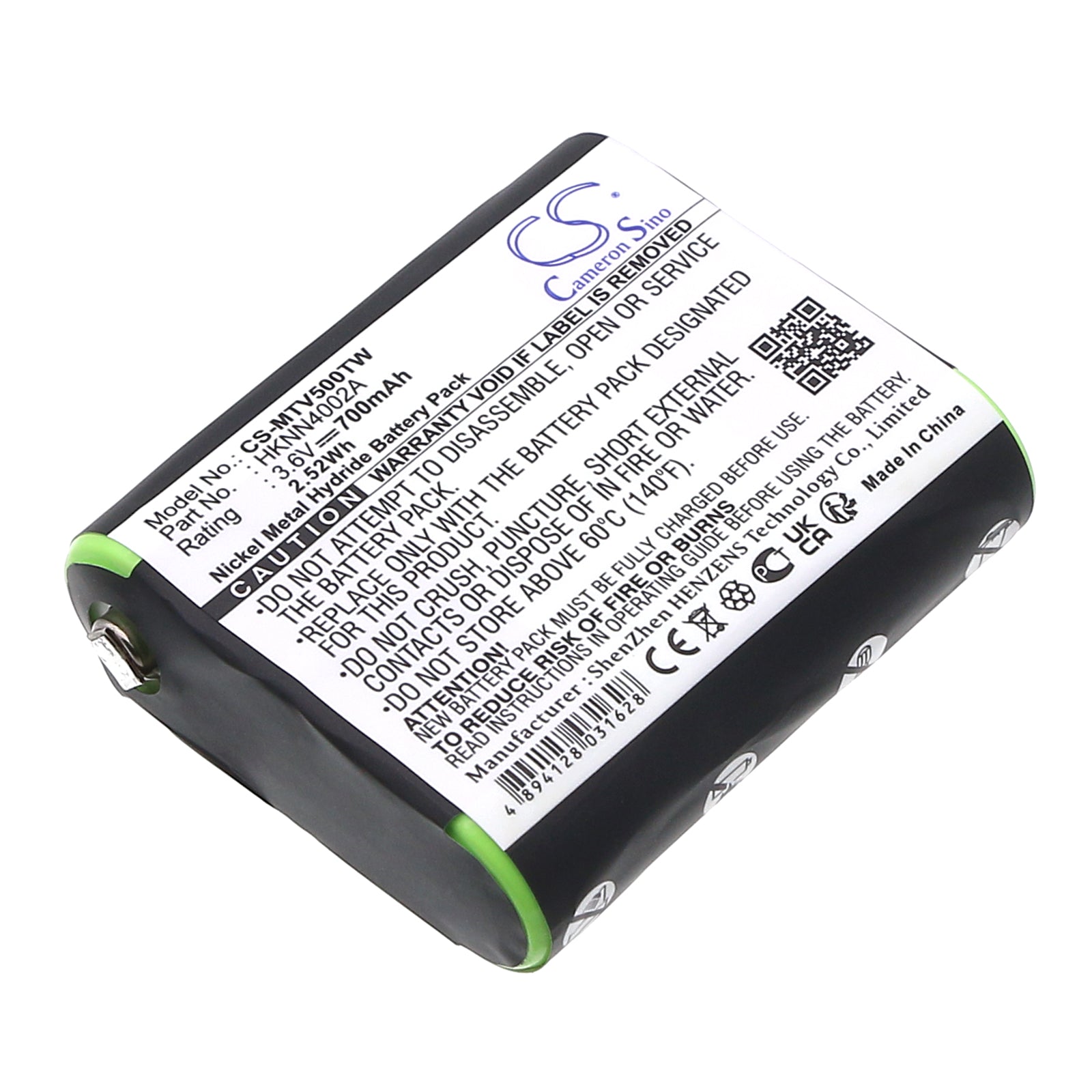 700mAh Ni-MH Replacement Battery for Motorola TalkAbout Two-Way Radios: T4800, T5000, T5500 Series (3.6V, 2.52Wh)