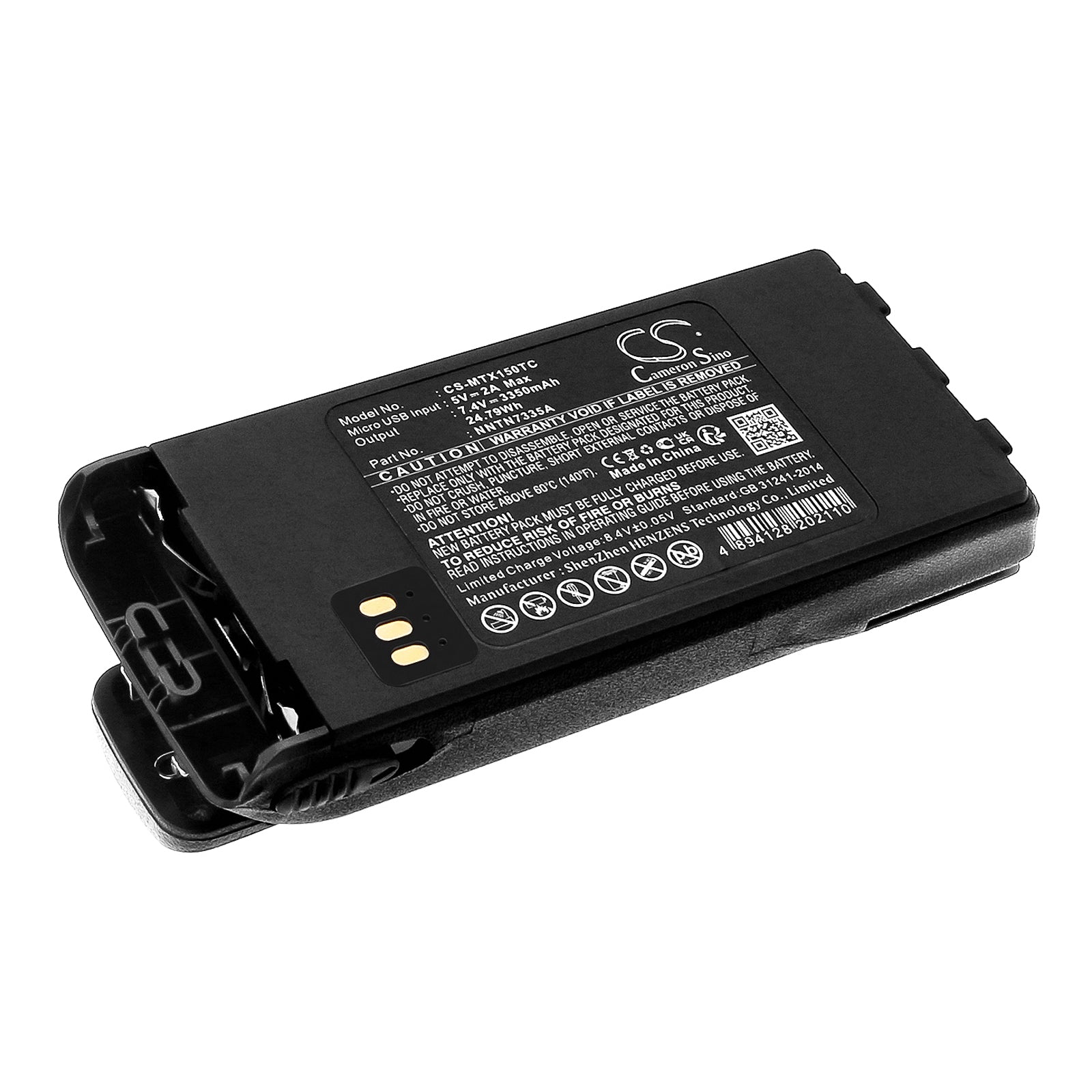 3350mAh 7.4V Li-ion Battery - Motorola XTS1500, XTS2500, Radius P25 Two-Way Radio Replacement