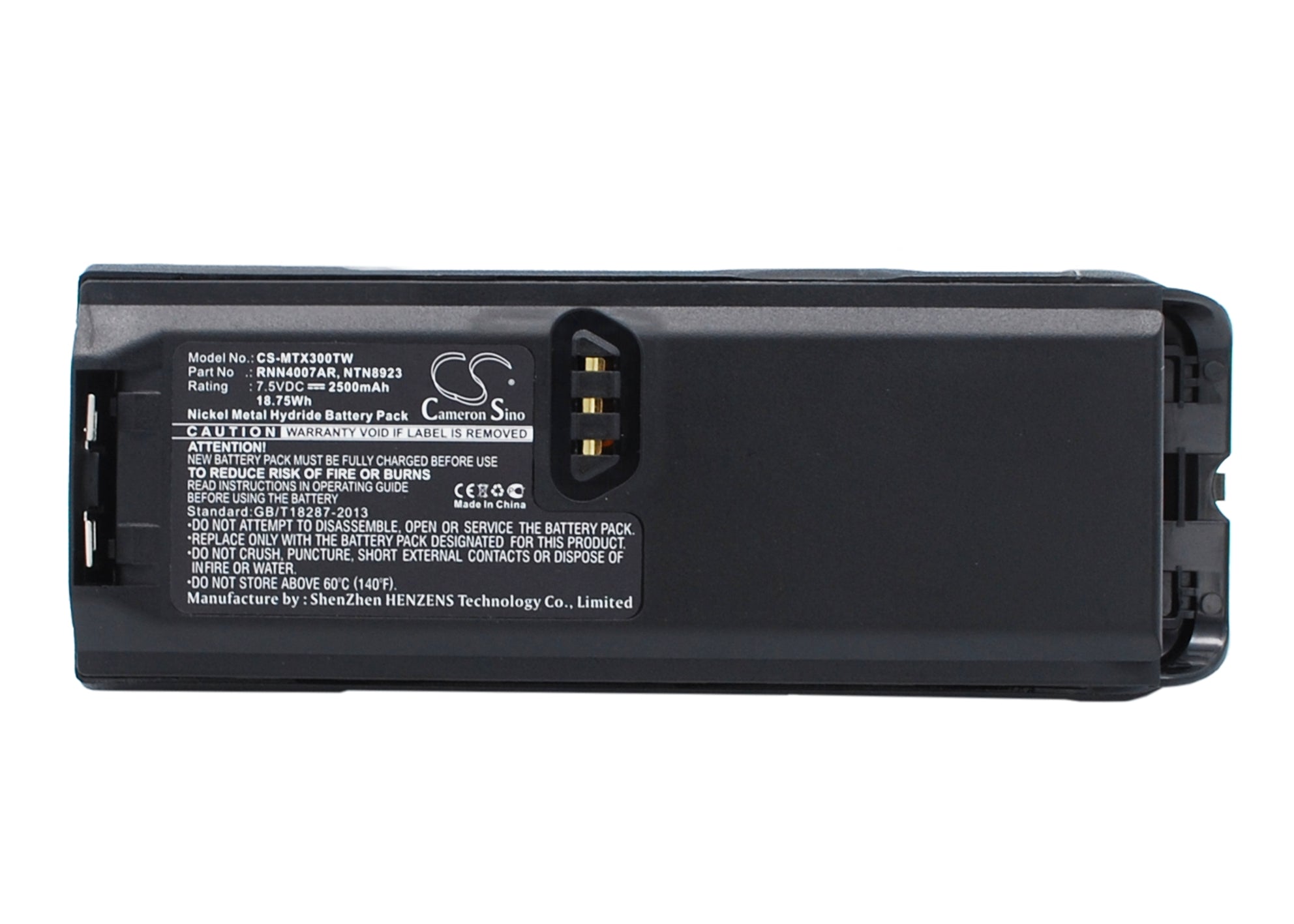 7.5V 2500mAh Ni-MH Two-Way Radio Battery for Motorola XTS3000, XTS3500, XTS5000 & Tetra MTP200/300