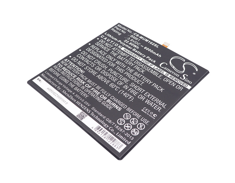 6000mAh Replacement Battery for Xiaomi Mi Pad 2 (GD4250) - 3.8V 22.8Wh Tablet Power