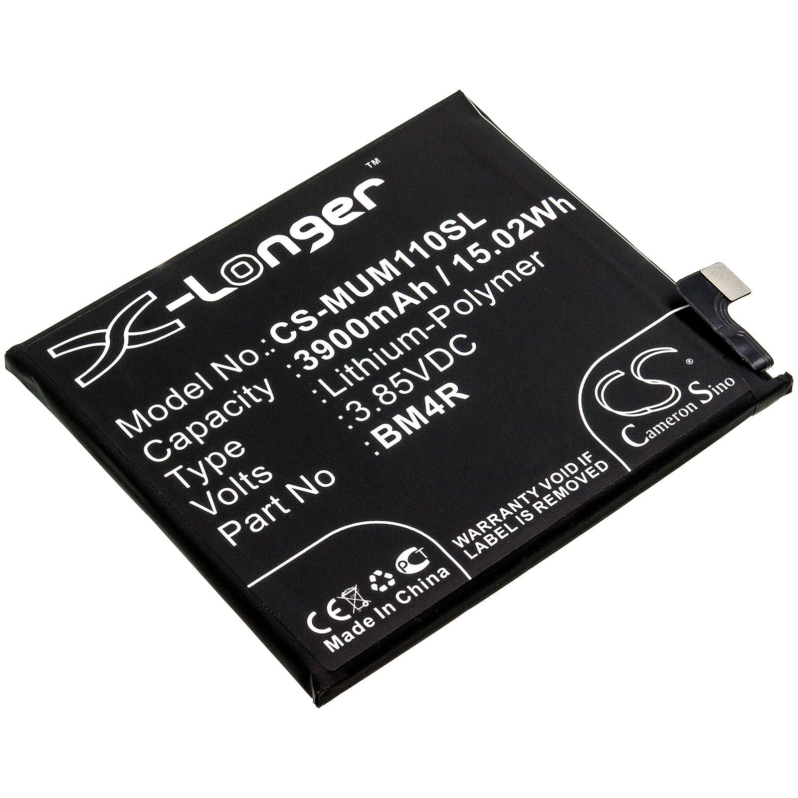 3900mAh Replacement Battery for Xiaomi Mi 10 Lite/Youth 5G (BM4R) - M2002J9S/R/E/G - High Capacity