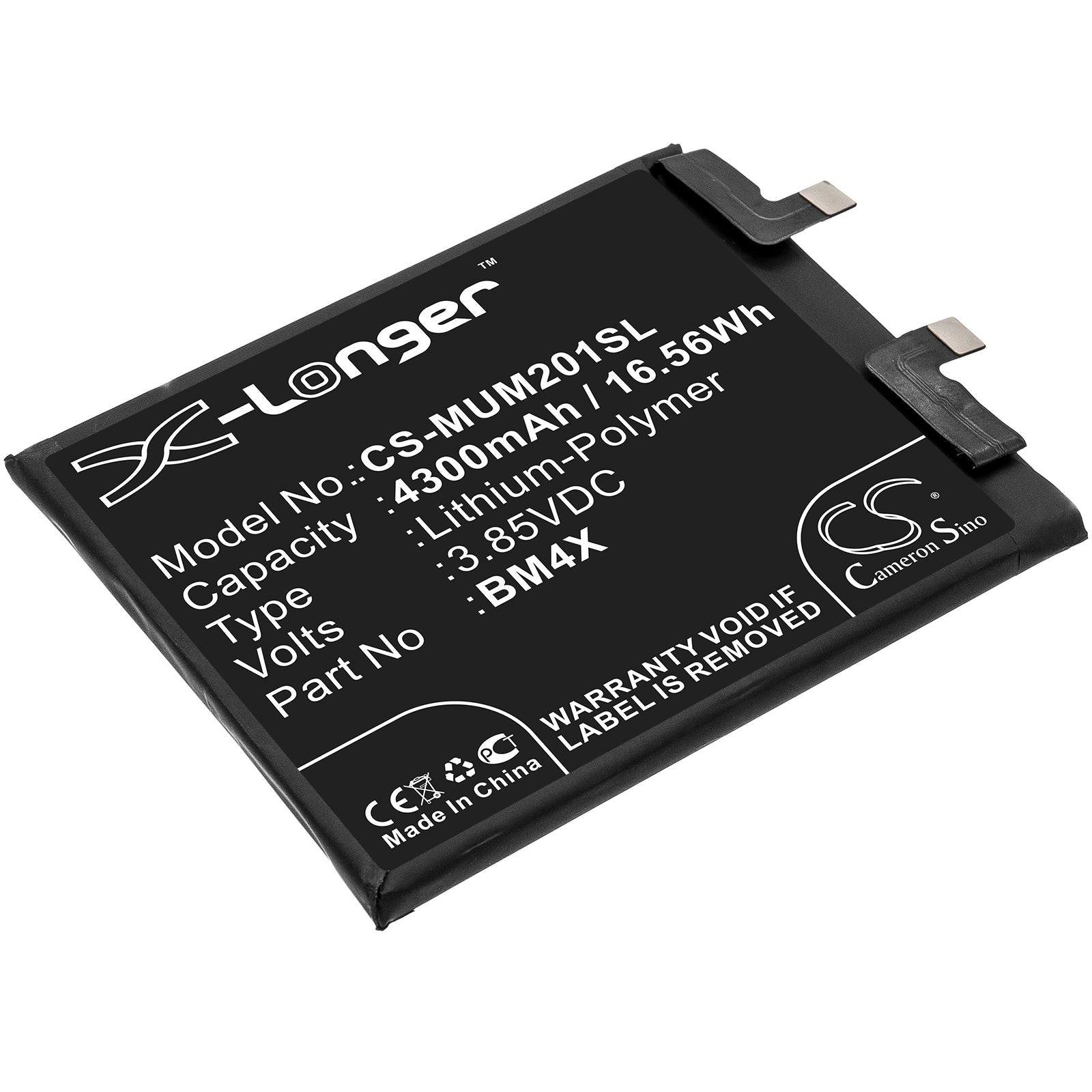 4300mAh Replacement Battery for Xiaomi Mi 11 5G & Mi 11T (BM4X) - M2011K2C/G, 3.85V Li-Polymer