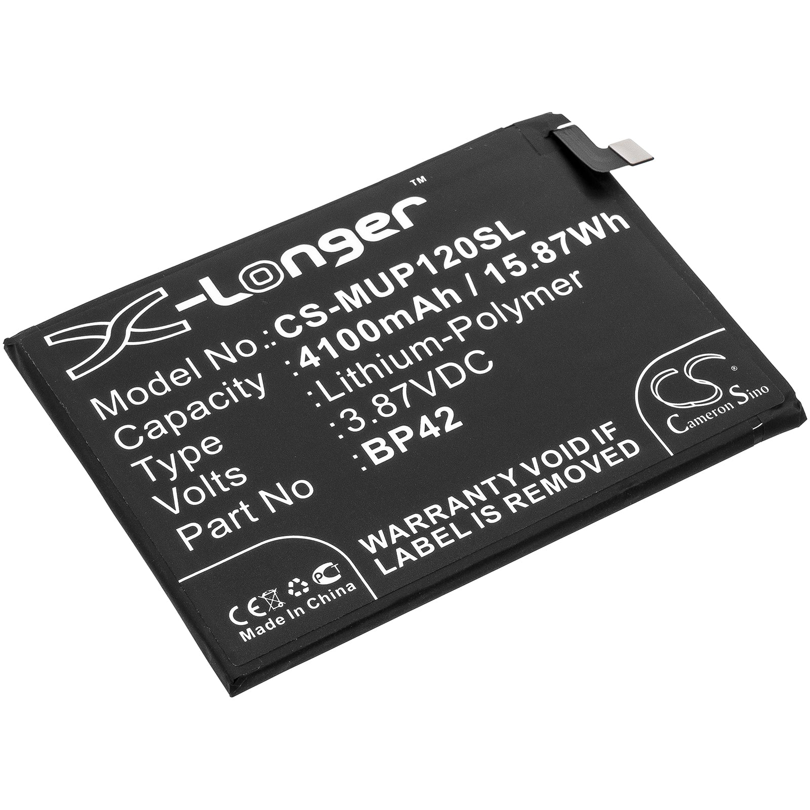 4100mAh Replacement Battery for Xiaomi Mi 11 Lite/5G & Youth 5G (BP42) - 3.87V Li-Polymer - High Capacity, Grade A Cells