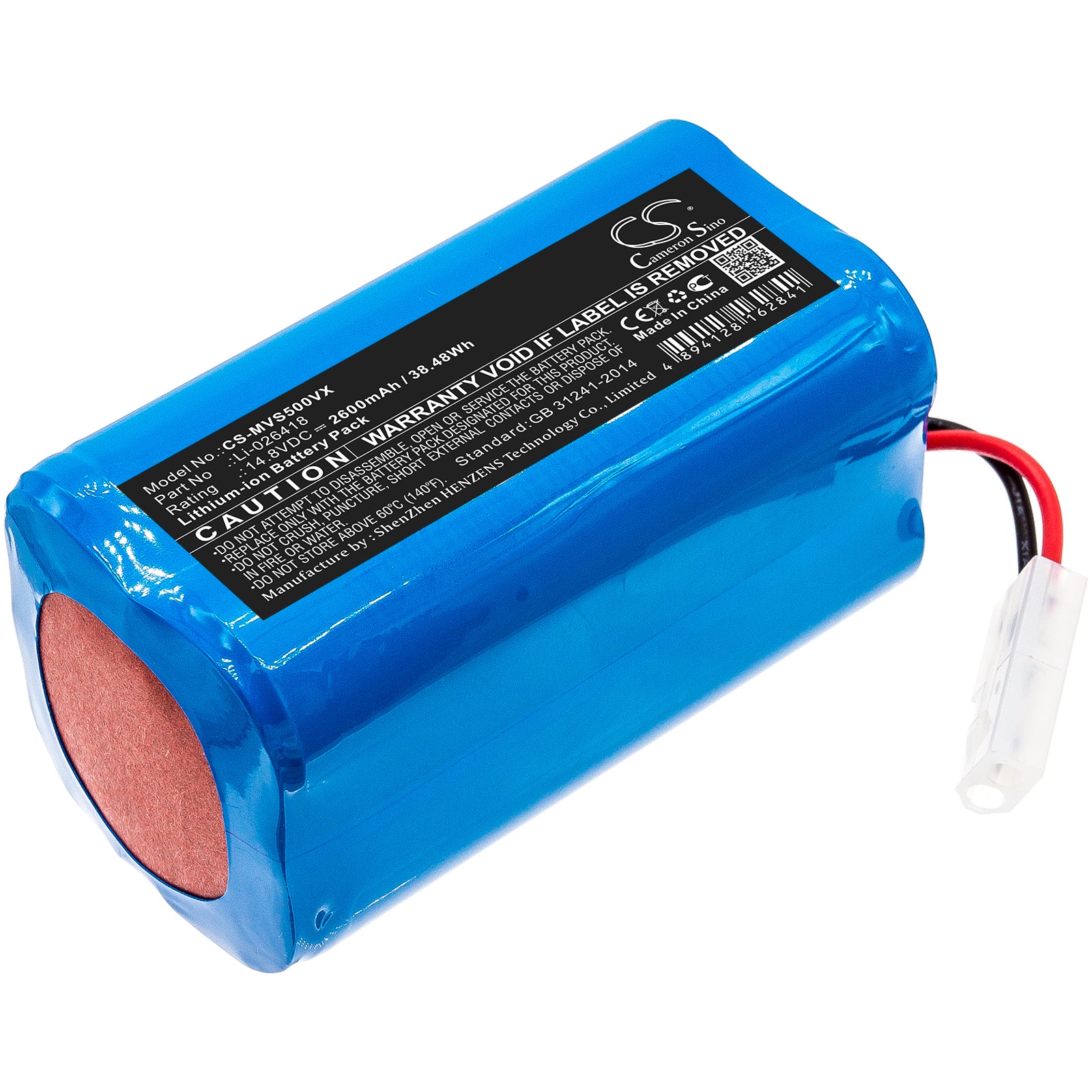 2600mAh 14.8V Li-ion Replacement Battery Pack for BobSweep, SpinWave, Xiaomi, Flyco Robot Vacuums
